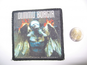 Dimmu Borgir ofsetová nášivka po krajoch obšívaná  cca. 9x9cm